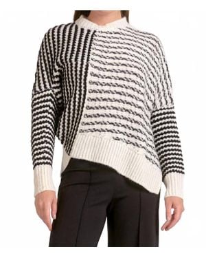 Elan Asymmetrical-Striped Sweater - Multicolor