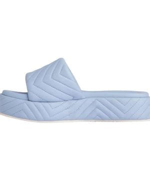 Beautiisoles By Robyn Shreiber Deedee Leather Sandal - Blue