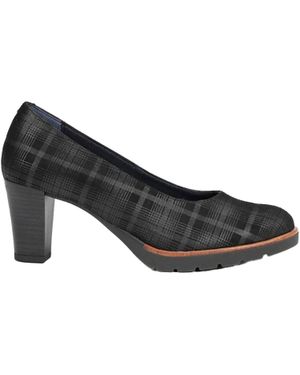 Fluchos Opium Leather Heeled Pumps - Black