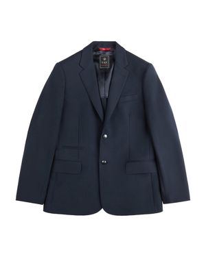 Fay Tailored Notch Lapel Trim Blazer - Blue