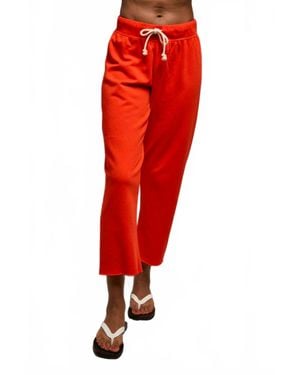 PERFECTWHITETEE Jamaica Beach Fleece Capri Pant - Red