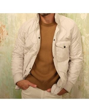 Save Khaki Flight Quilted Shirt Jacket - Natural