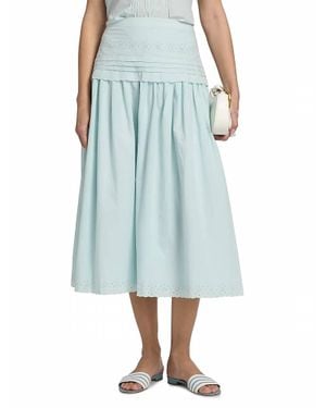 Ciao Lucia Irati Embroidered Cotton Skirt - Blue