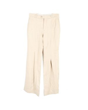 Acne Studios Pleated Wide-Leg Pants - Natural