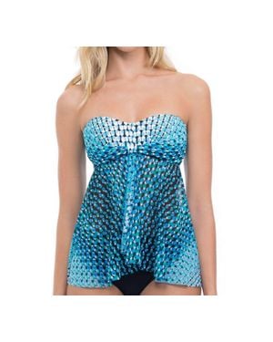 Gottex Bandeau Flyaway Tankini Top - Blue