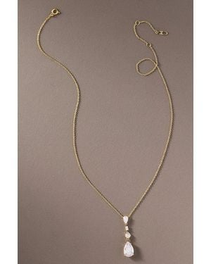 Nadri Runaway Pear Drop Necklace - Brown