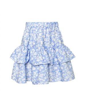 PAADE MODE Girl's Mimi Cotton Mini Skirt - Blue