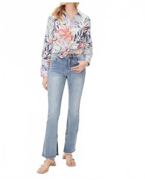 Fdj Olivia With Slits Bootcut Jean - Blue