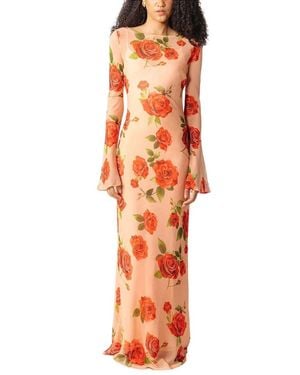 SAU LEE Gloria Dress - Orange