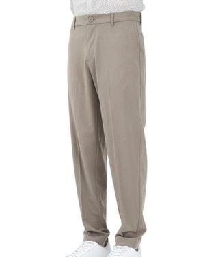 ARMANI EXCHANGE Taupe Straight-Leg Wool-Blend Pants - Gray