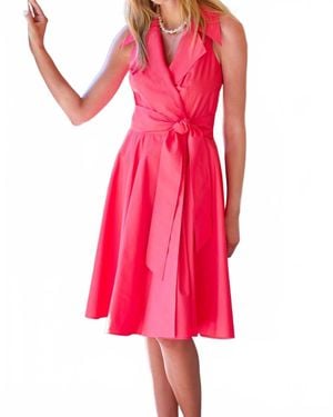 Finley Typewriter Cloth Trench Dress - Pink