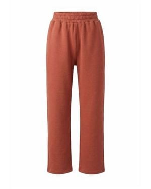 P.Cill Modal Wide Leg Pants With Bottom Slits - Red