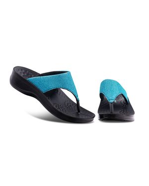 AEROTHOTIC Comfortable Arch Support Orthopedic Flip Flops And Sandals For - Blue