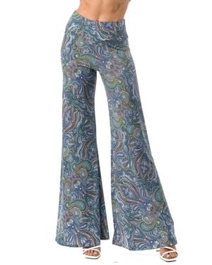 Ariella Payton Paisley Plazzo Pant - Blue