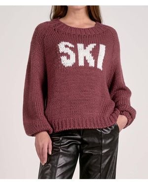 Elan Après-Ski Vibes Chunky Sweater - Red