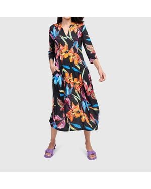 Alembika Hibiscus Cocoon Dress - Multicolor