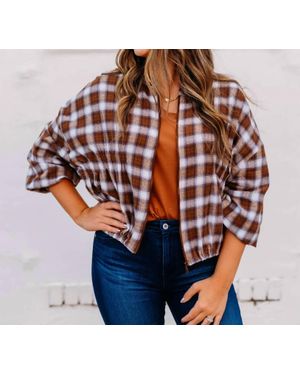 Ivy Jane Long Sleeve Plaid Jacket - Multicolor