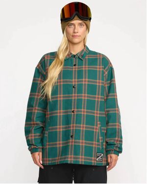 Volcom Insulated Riding Flannel Jacket - Green