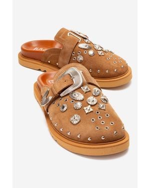 Forever & Always Shoes Maril Leather Buckle Sandal - Brown