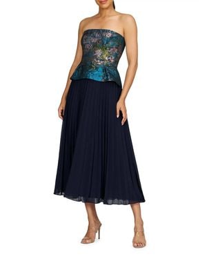 Kay Unger Giannina Strapless Midi-Dress - Blue