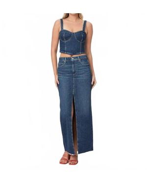 PAIGE Angela Maxi Skirt - Blue