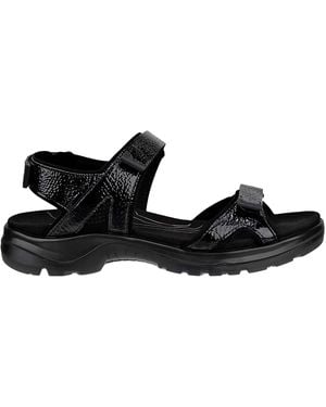 Ecco 2.0 3S Crinkle Patent Offroad Sandal - Black