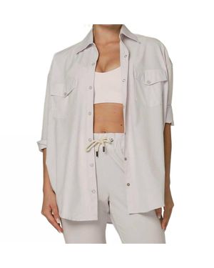 925 Fit Tie Button Down Long Sleeve Shirt - Gray