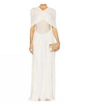 Helsa Philomena Off Shoulder Maxi Dress - White