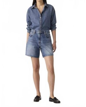Levi's High Rise Baggy Shorts - Blue