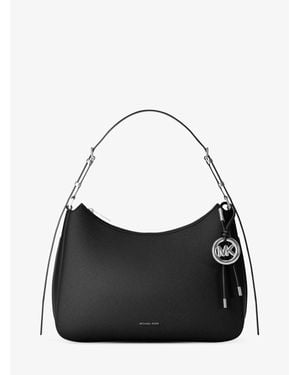 Michael Kors Nolita Medium Pebbled Leather Shoulder Bag - Black