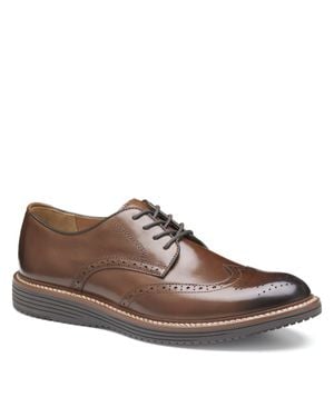 Johnston & Murphy Upton Wingtip Lace Up Dress Shoe - Brown