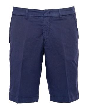 Fay Slim Fit Garment Dyed Chino Short - Blue