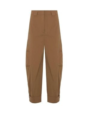 Beatrice B. Cropped Barrel Trouser - Brown