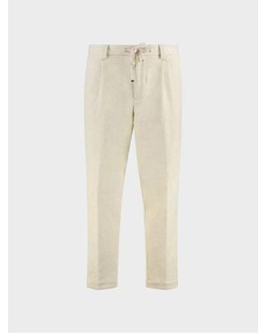 BOSS Textured Drawstring Pants, Cream - Natural
