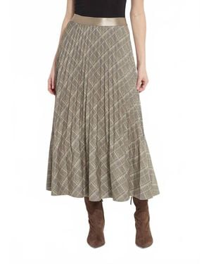 Lyssé Sabrina Pleated Midi Skirt - Brown