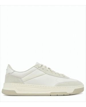 BOSS Low-Top Sneakers With Tumbled Leather - White