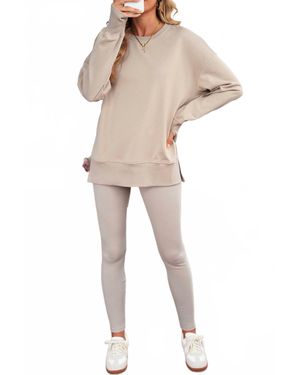 Aapparella Naomi Sweatshirt And Leggings Set - Natural