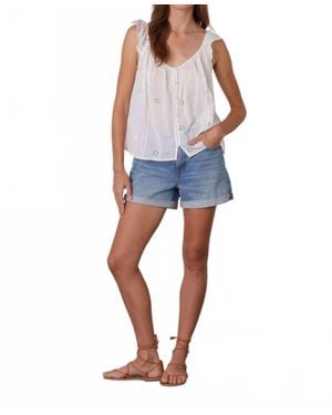 Velvet By Graham & Spencer Coco Eyelet Tank - Blue