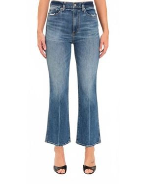 DAZE Soho High Rise Ankle Flare Jeans - Blue