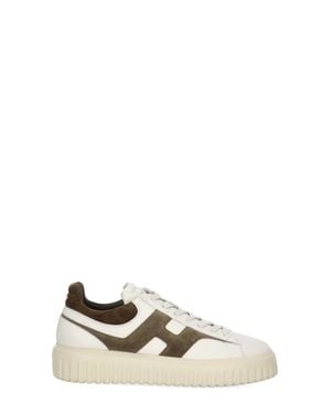 Hogan Ivory Leather Low-Top Sneakers - White