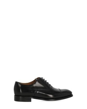 BERWICK 1707 Smooth Leather Lace-Up Brogues - Black
