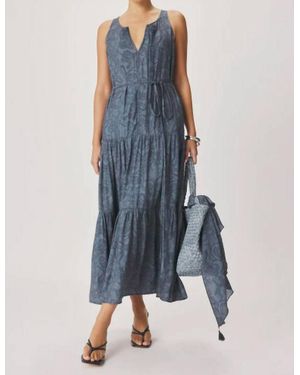 Splendid Iris Flowy Tiered Maxi Dress - Blue