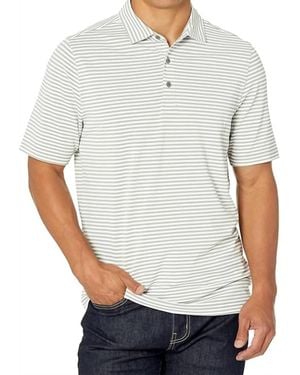 Cutter & Buck Virtue Eco Pique Stripe Polo Shirt - Gray