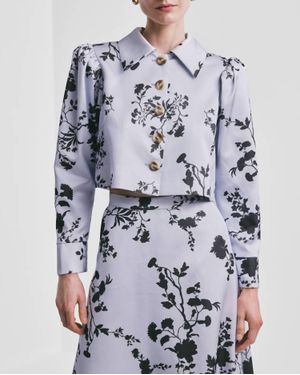 byTiMo Tailored Long Sleeve Satin Jacket - Blue