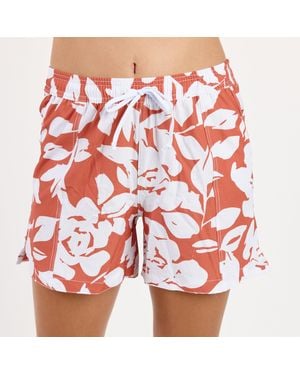 Calypsa 4" Board Shorts - Red
