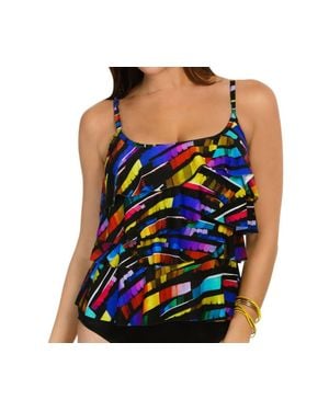 Miraclesuit Tiering Up Tankini Top - Black