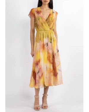 Jason Wu Sleeveless Crinkle Chiffon Lace Detail Daydress - Multicolor