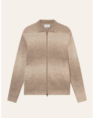 Les Deux Gannon Gradient Zip Cardigan - Natural