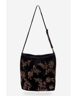 Johnny Was Femke Velvet Tote Bag - Black