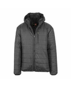 Spire By Galaxy Sherpa Lined Hooded Puffer Jacket - Gray